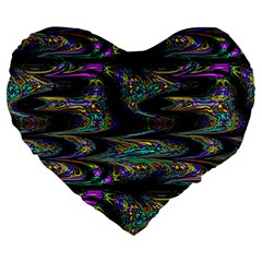 Abstract Art - Adjustable Angle Jagged 2 Large 19  Premium Heart Shape Cushions by EDDArt