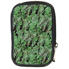 Botanic Camouflage Pattern Compact Camera Leather Case by dflcprintsclothing
