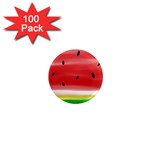 Painted watermelon pattern, fruit themed apparel 1  Mini Magnets (100 pack) 