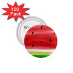 Painted watermelon pattern, fruit themed apparel 1.75  Buttons (100 pack) 