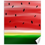 Painted watermelon pattern, fruit themed apparel Canvas 8  x 10 