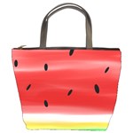 Painted watermelon pattern, fruit themed apparel Bucket Bag