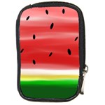 Painted watermelon pattern, fruit themed apparel Compact Camera Leather Case