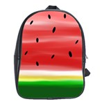 Painted watermelon pattern, fruit themed apparel School Bag (Large)