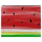 Painted watermelon pattern, fruit themed apparel Cosmetic Bag (XXXL)