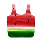 Painted watermelon pattern, fruit themed apparel Full Print Recycle Bag (M)