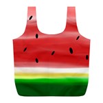 Painted watermelon pattern, fruit themed apparel Full Print Recycle Bag (L)