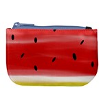 Painted watermelon pattern, fruit themed apparel Large Coin Purse