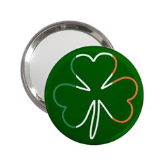 Shamrock Irish Clover St Patrick 2 25  Handbag Mirrors by yoursparklingshop