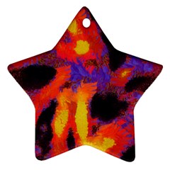 Requiem  Of The Lava  Stars Ornament (star) by DimitriosArt