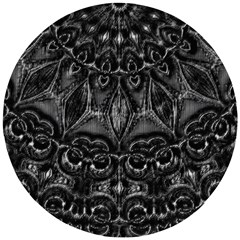 Charcoal Mandala Wooden Puzzle Round by MRNStudios