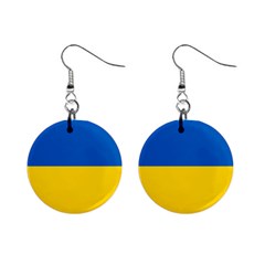 Flag Of Ukraine Mini Button Earrings by abbeyz71