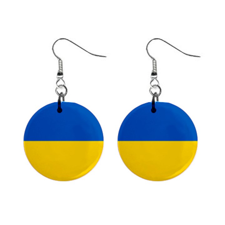 Flag of Ukraine Mini Button Earrings
