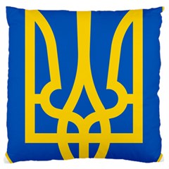 Coat Of Arms Of Ukraine Large Flano Cushion Case (one Side) by abbeyz71