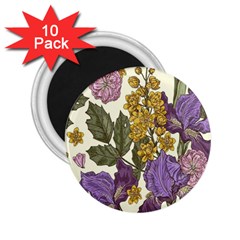Spring Floral 2 25  Magnets (10 Pack)  by Sparkle