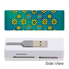 Yellow And Blue Proud Blooming Flowers Memory Card Reader (stick) by pepitasart