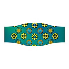 Yellow And Blue Proud Blooming Flowers Stretchable Headband by pepitasart