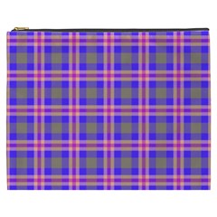Tartan Purple Cosmetic Bag (xxxl) by tartantotartanspink2