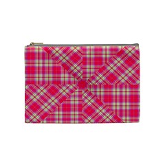 Pink Tartan-10 Cosmetic Bag (medium) by tartantotartanspink2