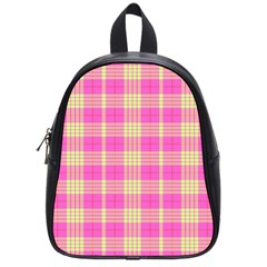 Pink Tartan 4 School Bag (small)