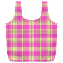 Pink Tartan 4 Full Print Recycle Bag (xl) by tartantotartanspink2