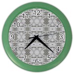 Nature Collage Seamless Pattern Color Wall Clock