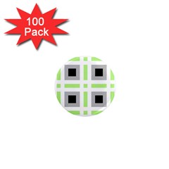 Agender Flag Plaid 1  Mini Magnets (100 Pack)  by WetdryvacsLair
