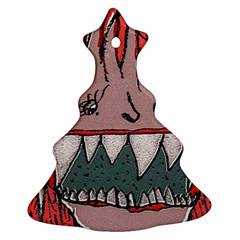 Evil Monster Close Up Portrait Christmas Tree Ornament (two Sides) by dflcprintsclothing