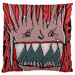 Evil Monster Close Up Portrait Standard Flano Cushion Case (two Sides) by dflcprintsclothing