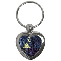 Glitch Witch Ii Key Chain (heart) by MRNStudios