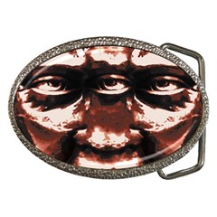 Creepy Head Portrait Artwork Belt Buckles by dflcprintsclothing