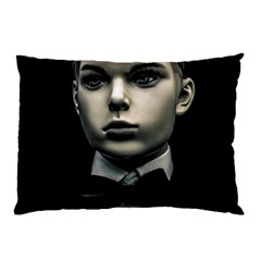 Evil Boy Manikin Portrait Pillow Case by dflcprintsclothing