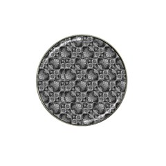 Black And Grey Rocky Geometric Pattern Design Hat Clip Ball Marker (4 Pack) by dflcprintsclothing