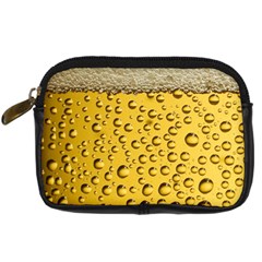 Beer Bubbles Digital Camera Leather Case by Wegoenart