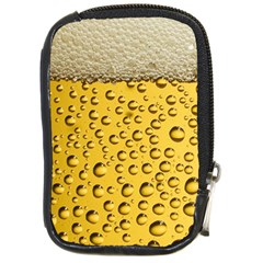 Beer Bubbles Compact Camera Leather Case by Wegoenart