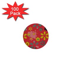 Aiflowers-pattern 1  Mini Buttons (100 Pack)  by Jancukart