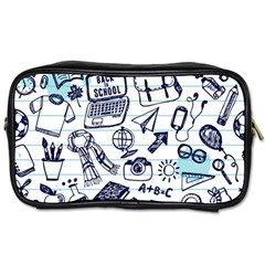 Hand-drawn-back-school-pattern Toiletries Bag (two Sides) by Jancukart