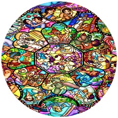 Character Disney Stained Wooden Puzzle Round by artworkshop