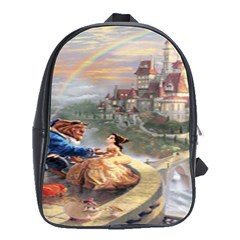 Beauty And The Beast Castle School Bag (large) by artworkshop