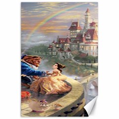 Beauty And The Beast Castle Canvas 24  X 36  by artworkshop