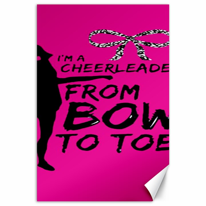 Bow To Toe Cheer Canvas 24  x 36 