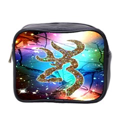 Browning Deer Glitter Galaxy Mini Toiletries Bag (two Sides) by artworkshop