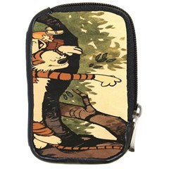 Calvin And Hobbes Compact Camera Leather Case by artworkshop