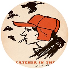 Catcher In The Rye Wooden Puzzle Round by artworkshop