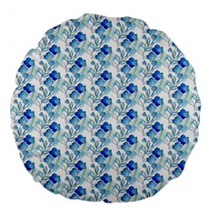 Flowers Pattern Large 18  Premium Flano Round Cushions by Sparkle
