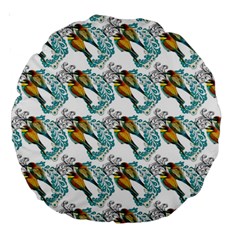 Birds Large 18  Premium Round Cushions by Sparkle