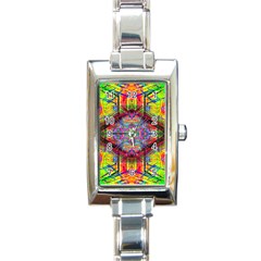 Blast Off Rectangle Italian Charm Watch by Thespacecampers