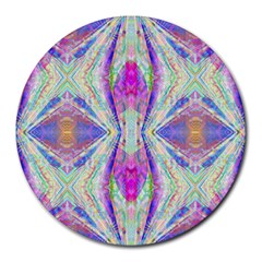 Peaceful Purp Round Mousepads by Thespacecampers