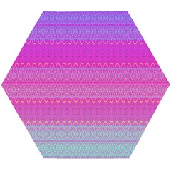 Pink Paradise Wooden Puzzle Hexagon by Thespacecampers