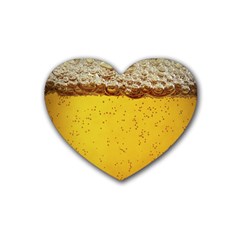 Beer-bubbles-jeremy-hudson Rubber Heart Coaster (4 Pack) by nate14shop
